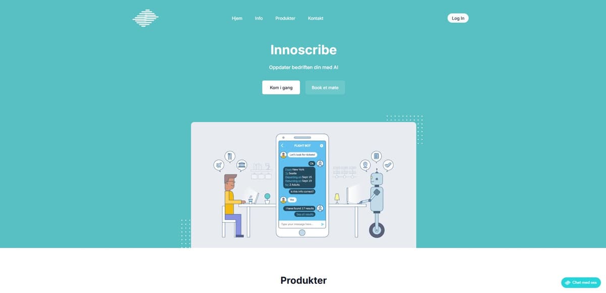 Innoscribe Landing Page